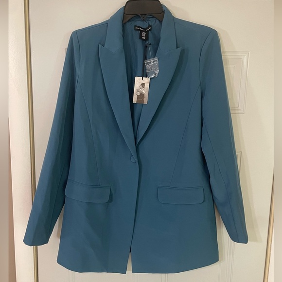 Sincerely Jules Blue Single Breasted Blazer Size Medium Office City Going Out - Picture 1 of 5